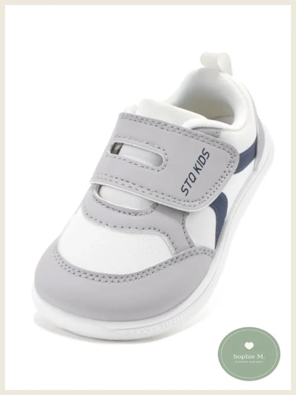 Toddler Barefoot Sneakers Wide Toe Box Zero Drop Hook & Loop